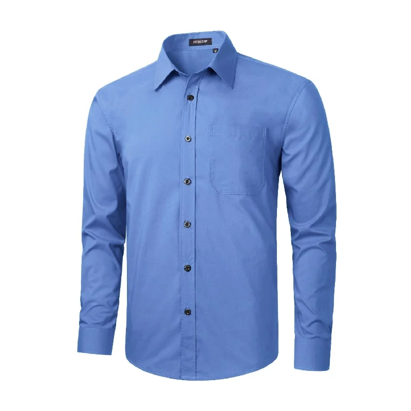 Limited Time Men's Dress Shirt with Pocket - OXFORD BLUE