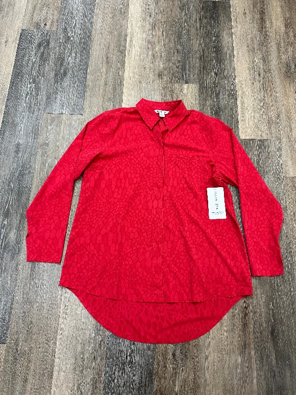 Unwind with Weekend Discounts Athletic Top Long Sleeve Collar By Athleta In Red, Size: L