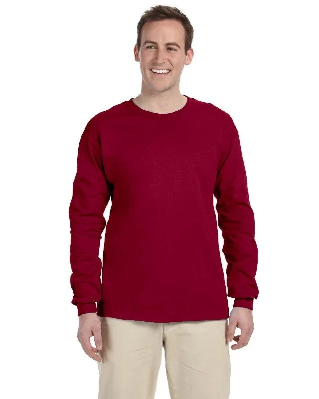 Weekend Savings Sensation Gildan Ultra Cotton Heavyweight Long Sleeve T-Shirt | Cardinal Red
