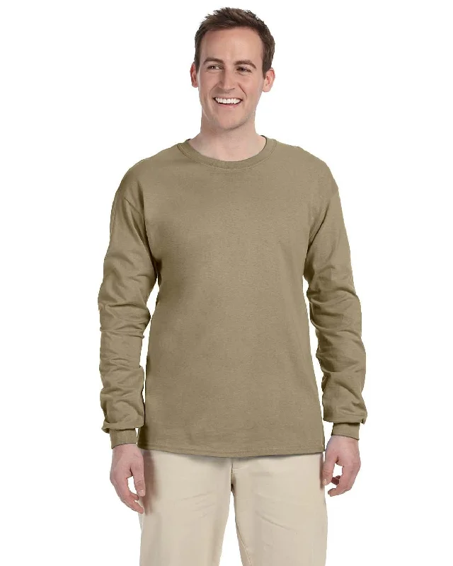Weekend Deals That Dazzle Fruit of the Loom Lightweight Long Sleeve T-Shirt | Khaki