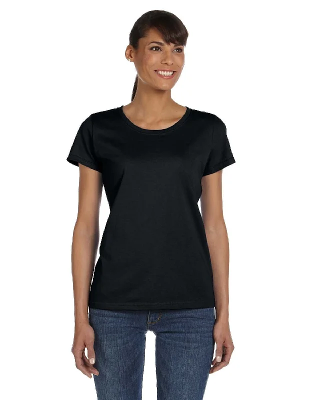 Reduced Rates Fruit of the Loom Ladies Heavy Cotton T-Shirt | Black