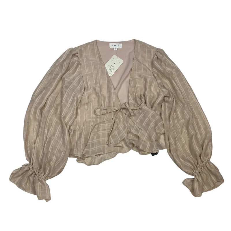 Weekend Deals That Sparkle Top Long Sleeve By Mable In Pink, Size: M