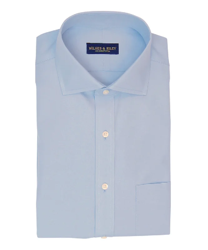 Bargain Blast Slim Fit Light Blue Solid English Spread Collar Supima® Cotton Non-Iron Pinpoint Oxford Dress Shirt Bargain Blast Slim Fit Light Blue Solid English Spread Collar Supima® Cotton Non-Iron Pinpoint Oxford Dress Shirt