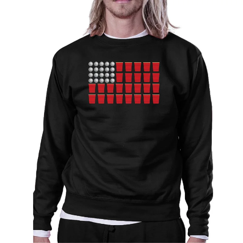 Crazy Deal American Flag Beer Pong Funny 4th Of July Sweatshirt Gift Ideas