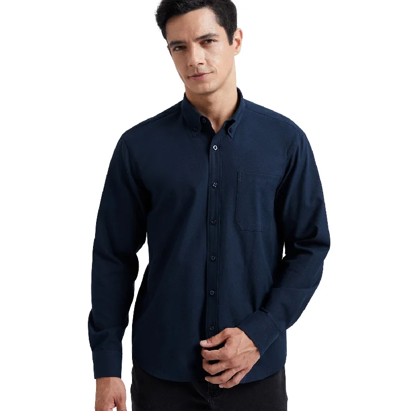 Buy Now Men's Dress Shirt with Pocket - NAVY BLUE