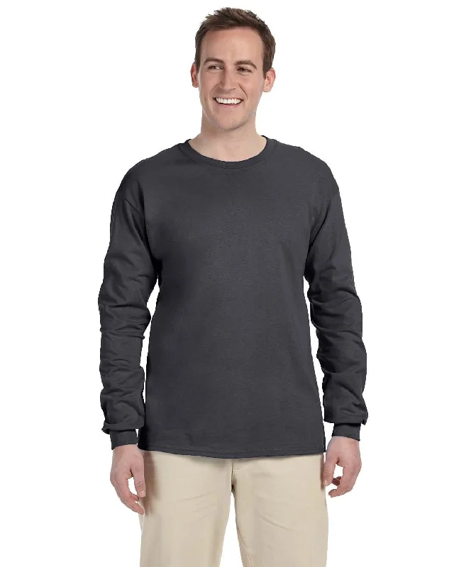 Discount Deals Gildan Ultra Cotton Heavyweight Long Sleeve T-Shirt | Charcoal