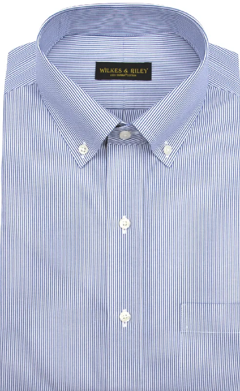 Big Savings Classic Fit Blue Fine Line Button-Down Collar Supima® Cotton Non-Iron Pinpoint Oxford Dress Shirt Big Savings Classic Fit Blue Fine Line Button-Down Collar Supima® Cotton Non-Iron Pinpoint Oxford Dress Shirt