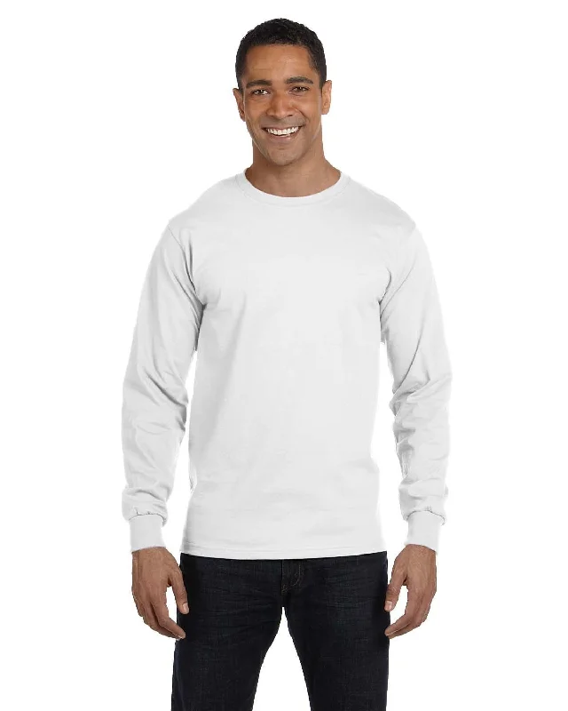 Friends and Family Sale Gildan 50/50 Long Sleeve T-Shirt | White