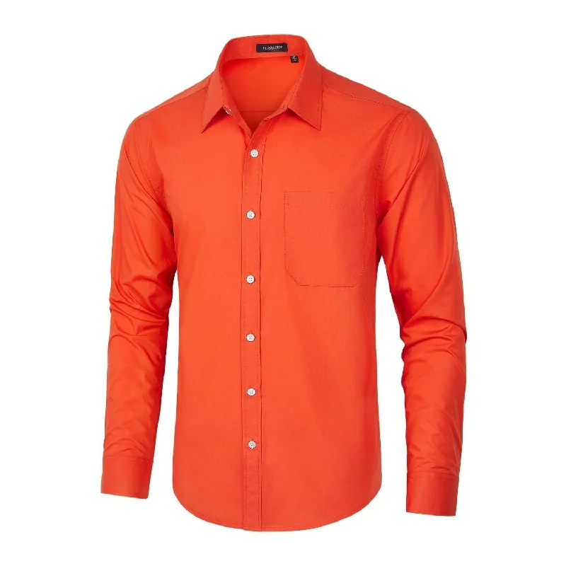Weekend Bargains to Snag Men's Dress Shirt with Pocket - ORANGE