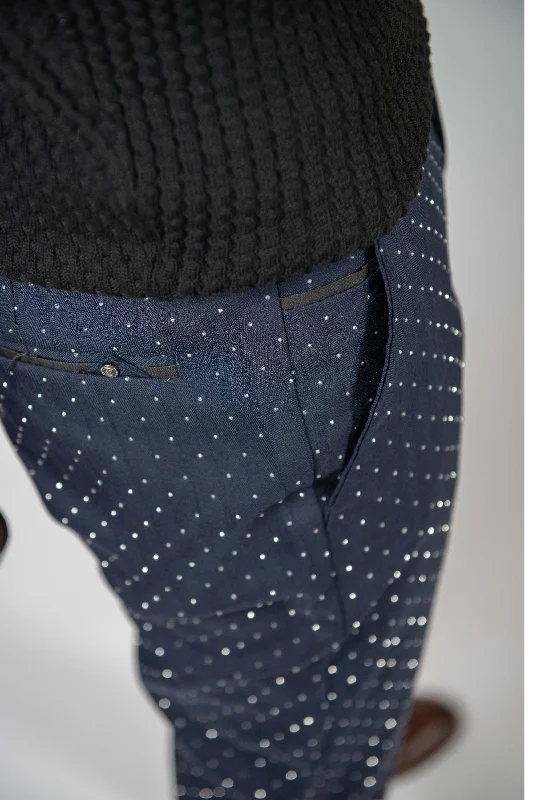 Year-End Clearance Diamond Pants-Navy