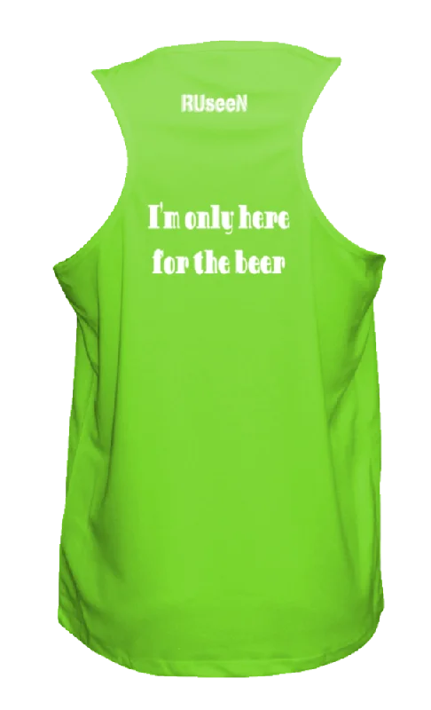 Can't Miss Men's Reflective Tank Top- I'm Only Here For The Beer