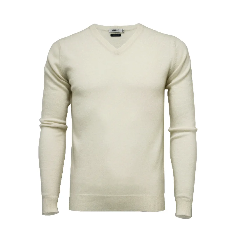 Best Deals Cashmere V Neck Sweater Woolwhite