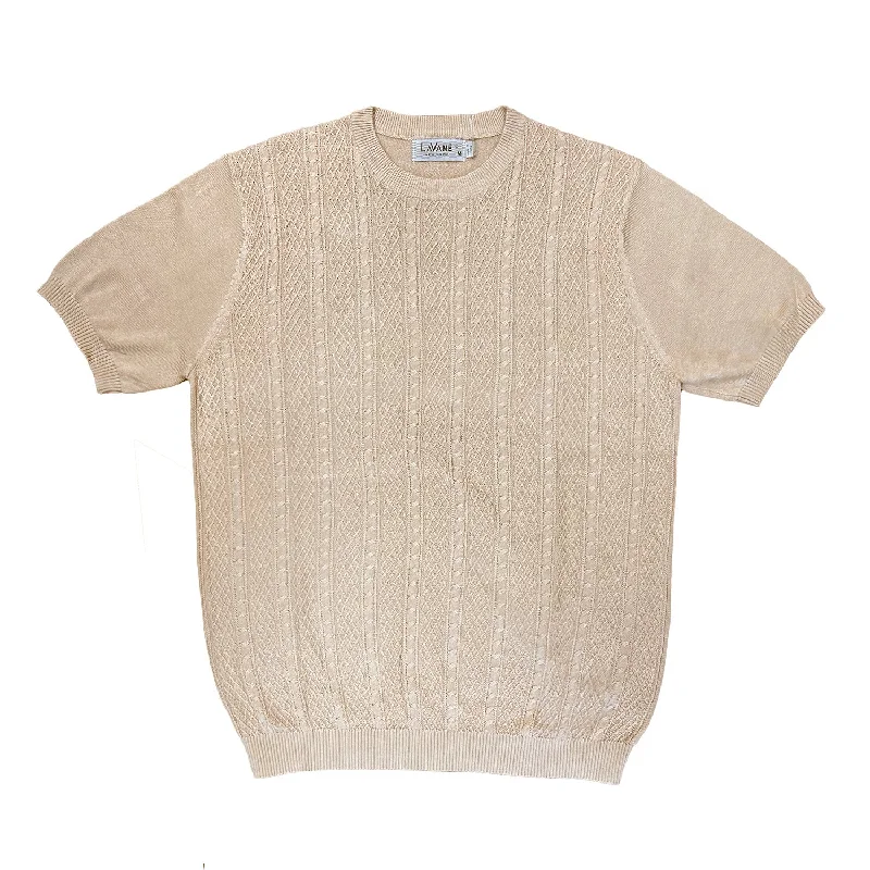 Weekend Specials to Cherish Lavane Crew Neck Short Sleeve - Sand