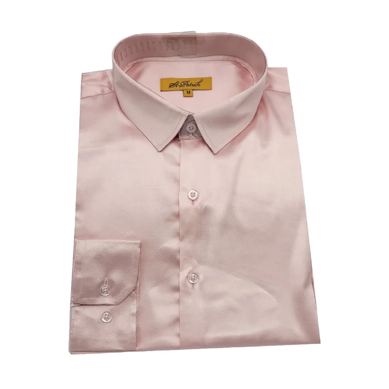 Extra Discount ST. PATRICK: Satin Slim Fit Dress Shirt SSS