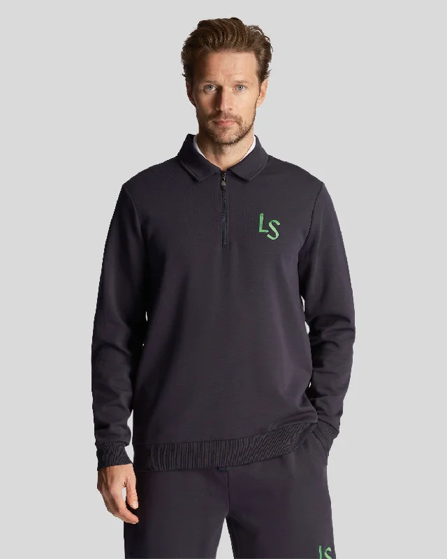 Overstock Clearance Golf LS Logo 1/4 Zip Sweatshirt