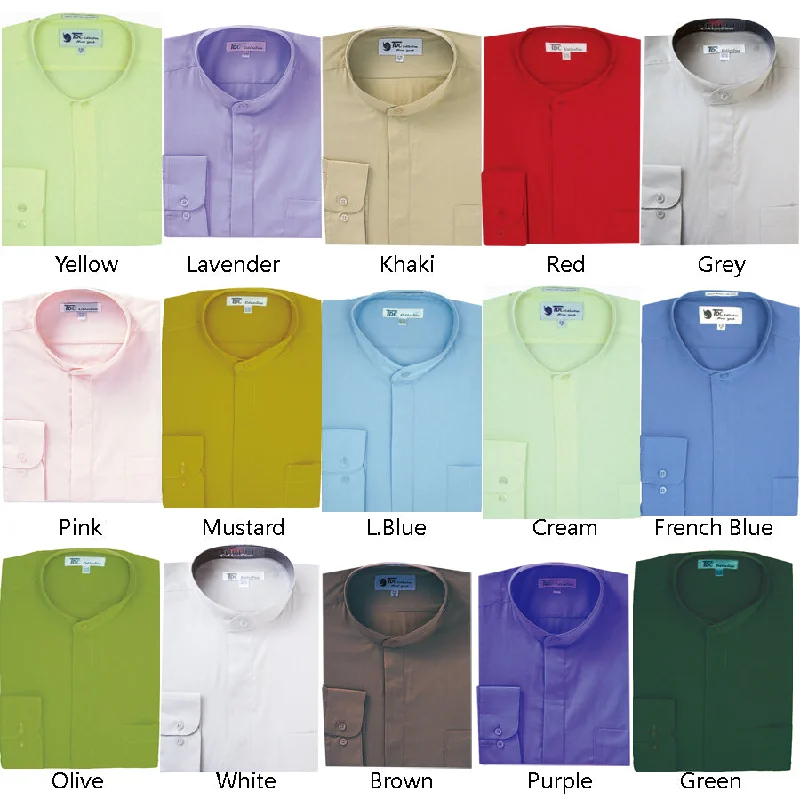 Final Markdown Mens Cotton Blend Mandarin Shirt