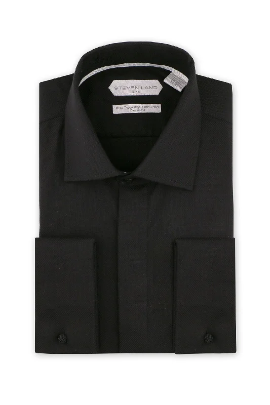 Year-End Clearance Ceremony Textured Shirt | Black