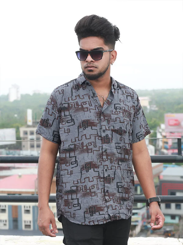 Best Choice Men Regular Fit Rayon Printed Half Sleeve Casual Shirt - 349/-