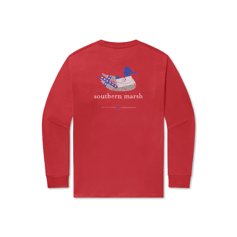 Discount Deals Authentic Heritage Tee - Mississippi State Flag - Long Sleeve