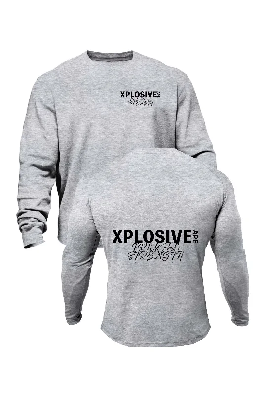 The Best Deal XAPE Primal Strength Grafiti V2 Sweatshirt - Grey Marl