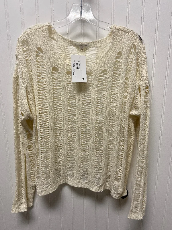 Weekend Savings Spectacular Sweater By Blu Pepper In Cream, Size: M