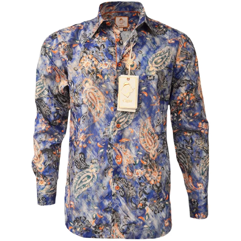 Seasonal Clearance CIGAR COUTURE: Sunset LS Button Down S-4617