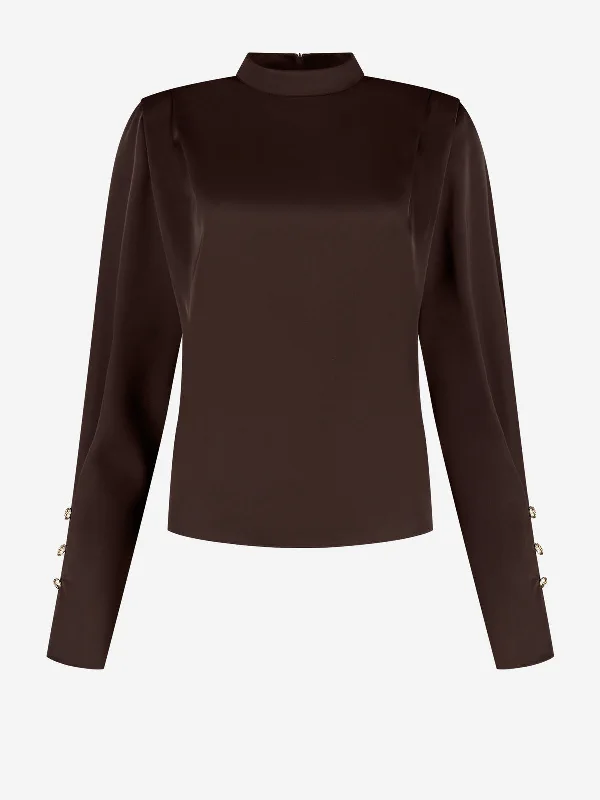 Markdown Sale Hino blouse gold coffee