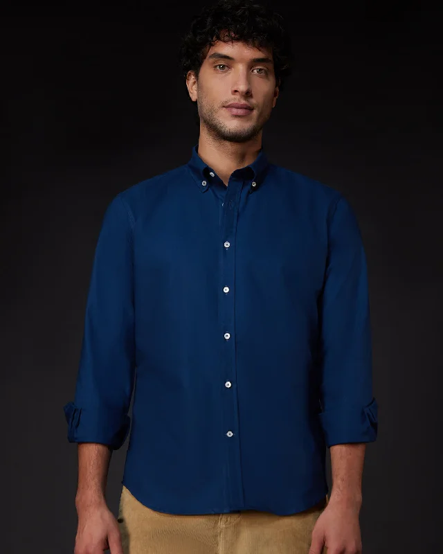 Loyalty Reward Washed Oxford Shirt - Navy