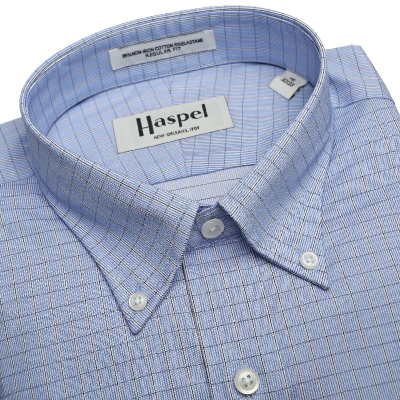Can't Miss Howard Classic Blue Check (Regular Fit) Dress Shirt - Button Down