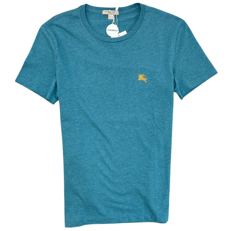 Price Drop Men's Embroidered Logo T-Shirt Blue Size S