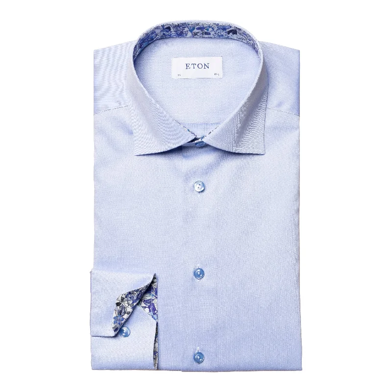 Weekend Shopping Extravaganza Slim Fit - Floral Contrast Details Shirt