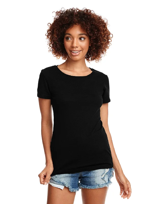 Friends and Family Sale Next Level Ladies Ideal Short Sleeve Crew Tee | Black