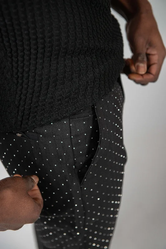 Weekend Deal Diamond Pants-Black