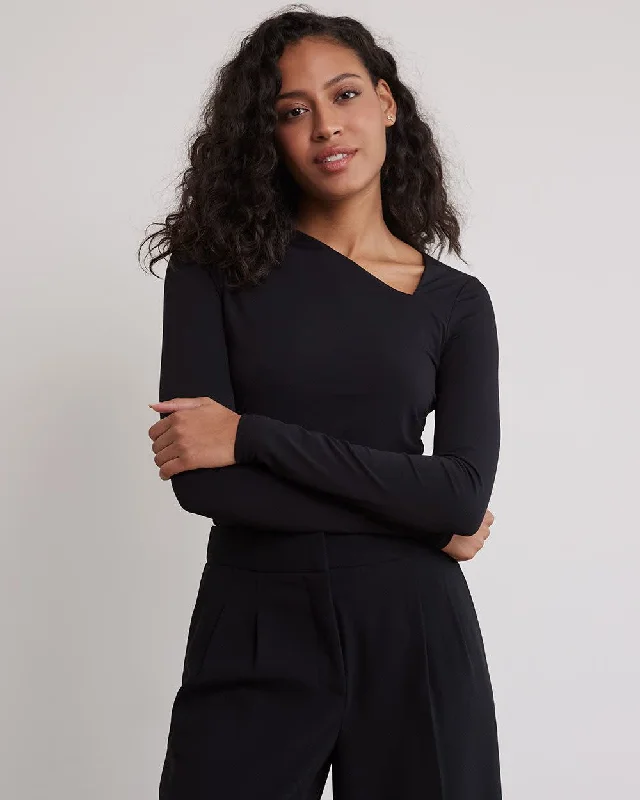 Weekend Discounts to Delight Asymmetrical Neck Top