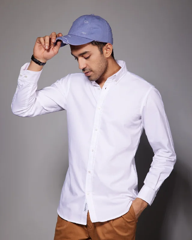 Shop and Save Washed Oxford Shirt - White