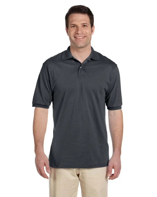 Super Sale Jerzees 50/50 Jersey Knit Polo Shirt | Charcoal Grey