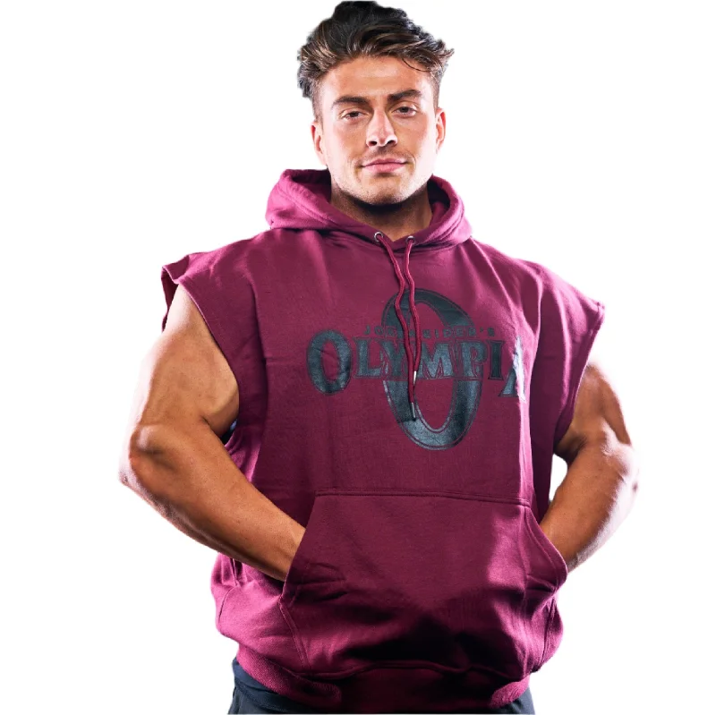 Weekend Bargains to Grab Olympia Sleeveless Hoodie Maroon