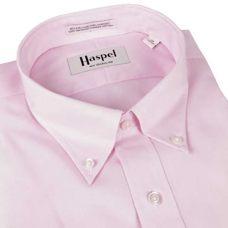 Midnight Madness Decatur Pink (Trim Fit) Pinpoint Oxford Dress Shirt - Button Down Collar