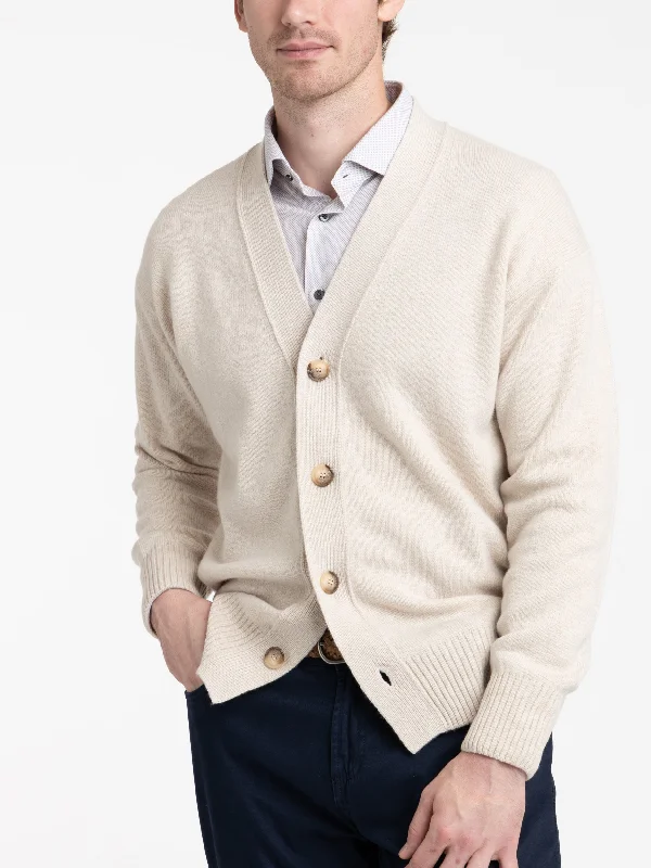 Flash Deals Cream White Wool Cardigan