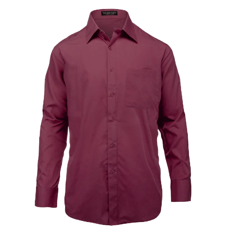 Customer Appreciation Sale The Essential Solid Burgundy Dress Shirt