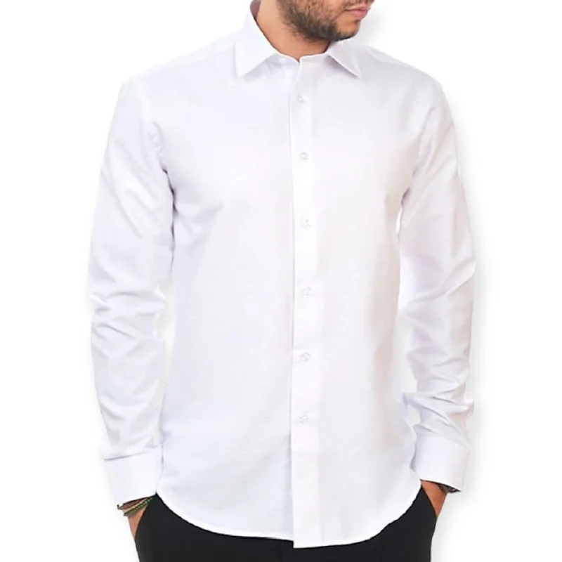 Weekend Shopping Extravaganza AMANTI: Slim Dress Shirt White