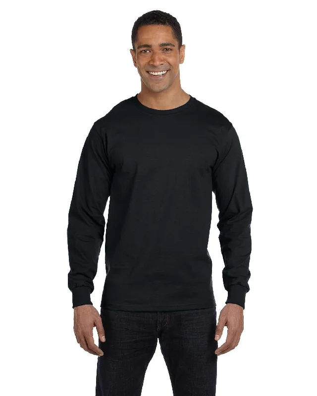 Stock Up and Save Gildan 50/50 Long Sleeve T-Shirt | Black