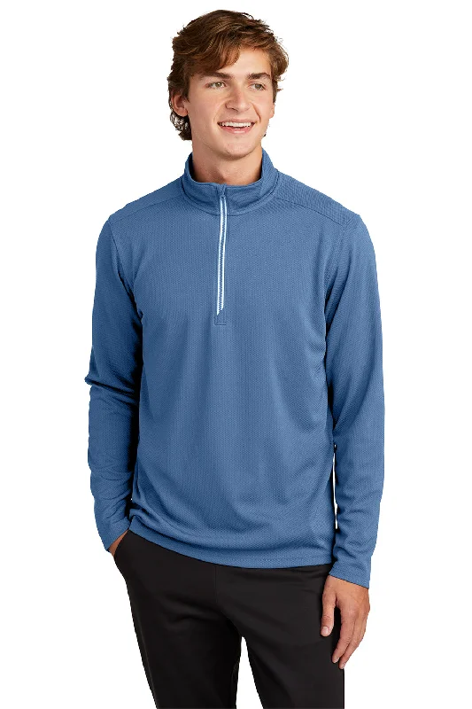 Weekend Deals That Thrill Sport-Tek Mens Sport-Wick Moisture Wicking 1/4 Zip Sweatshirt - Dawn Blue