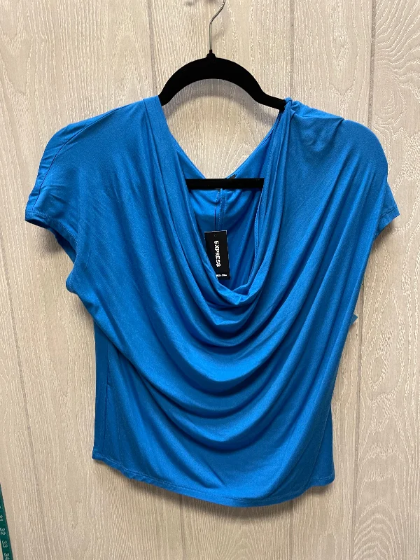 Value Deals Top Short Sleeve By Express In Blue, Size: S