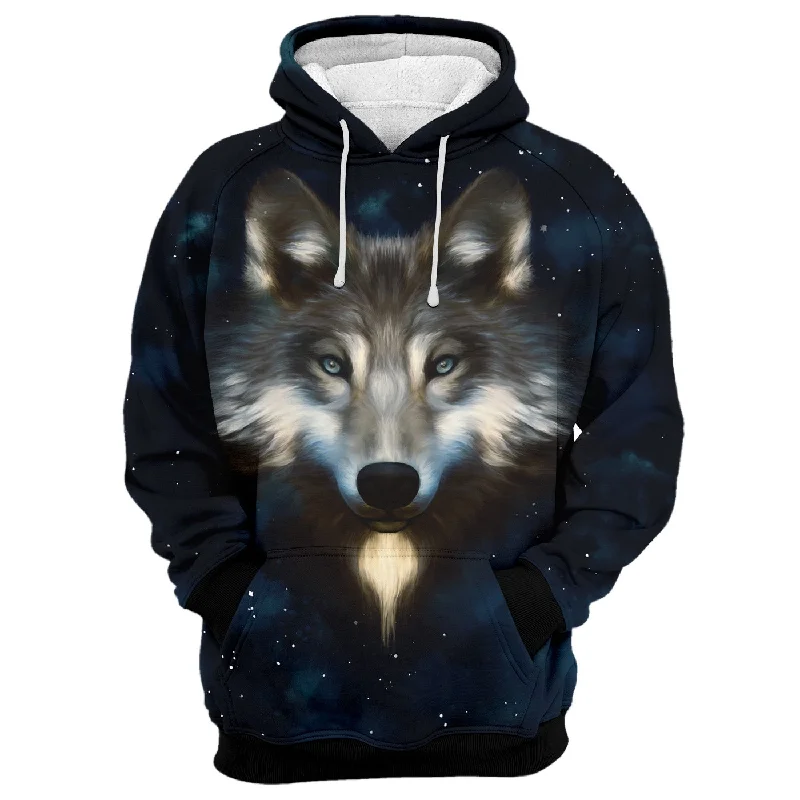 Final Markdown Wolf In Night Hoodie