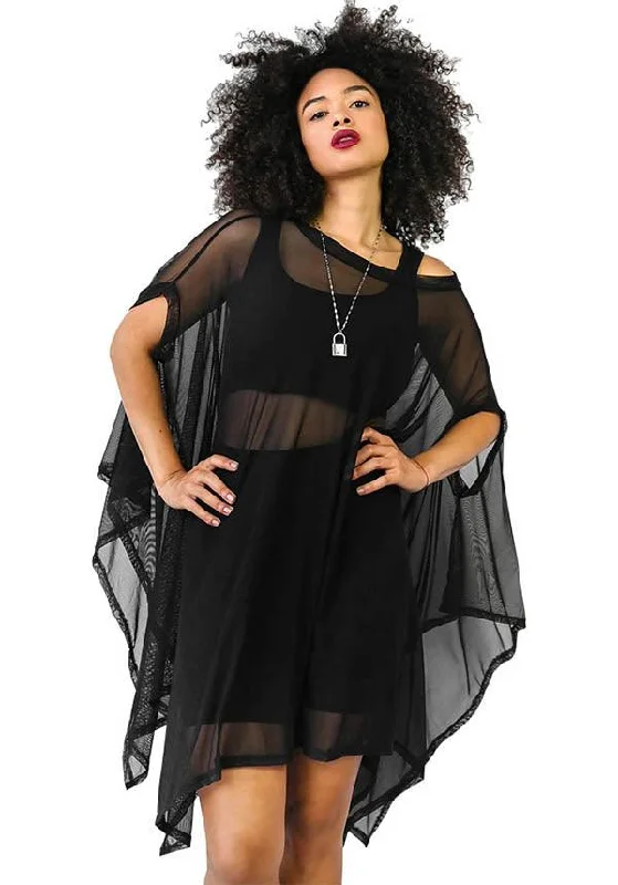 Weekend Deals That Spark Mesh Rhiannon Flowing | OVERSIZED TUNIC TOP