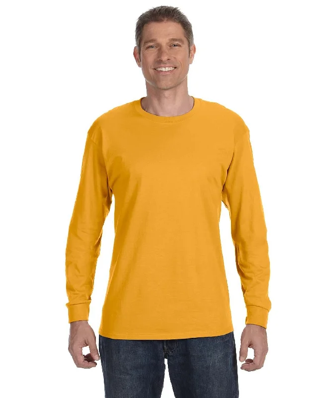 Hurry In Gildan Heavy Cotton Long Sleeve T-Shirt | Gold