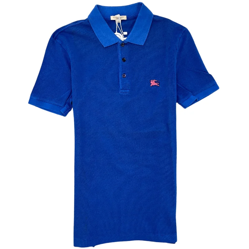 Final Offer Men's Plaque Logo Polo Shirt Blue Size S