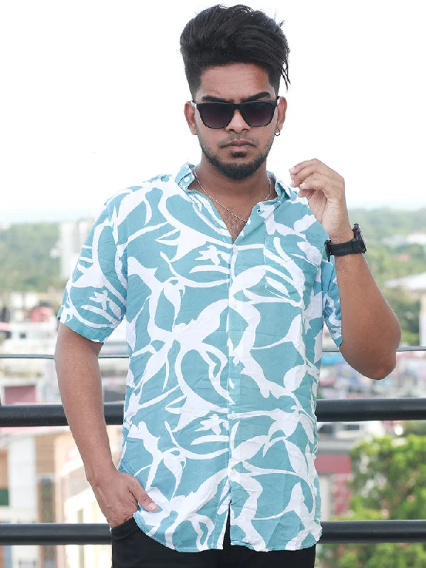 Early Access Men Regular Fit Rayon Printed Half Sleeve Casual Shirt
