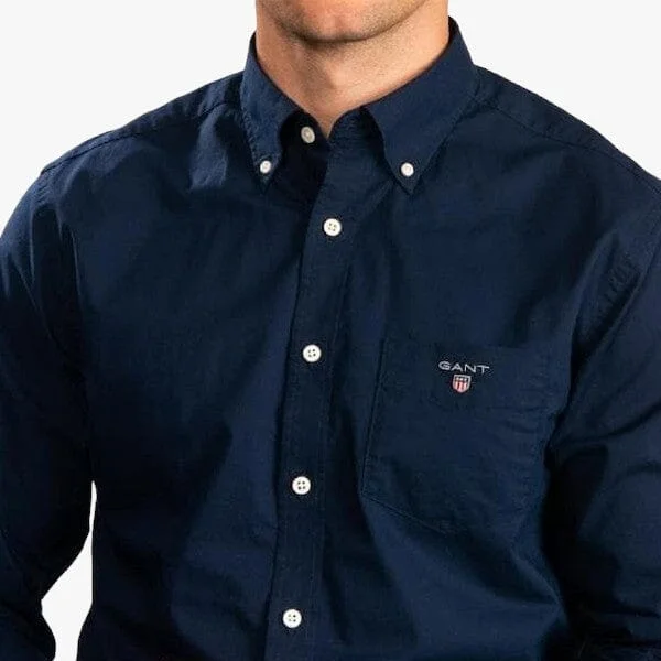 Special Discount Gant Men's Regular Bs Long Sleeve Shirt Navy
